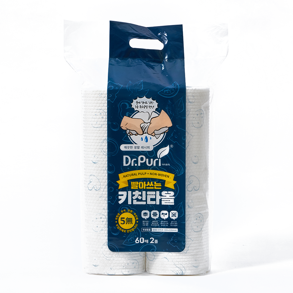 닥터퓨리 빨아쓰는 키친타올(원데이 행주) 120매, 1팩 - 상세 이미지 2