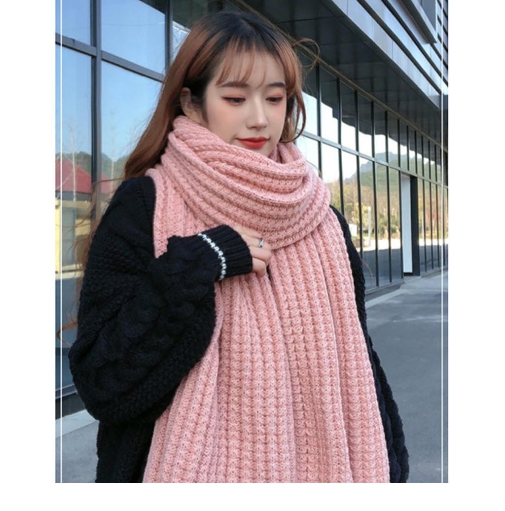 사르르 포근한 부드러운 촉감 커플 남녀공용 여자 남자 데일리 롱 긴 머플러 목도리 선물 - 상세 이미지 3