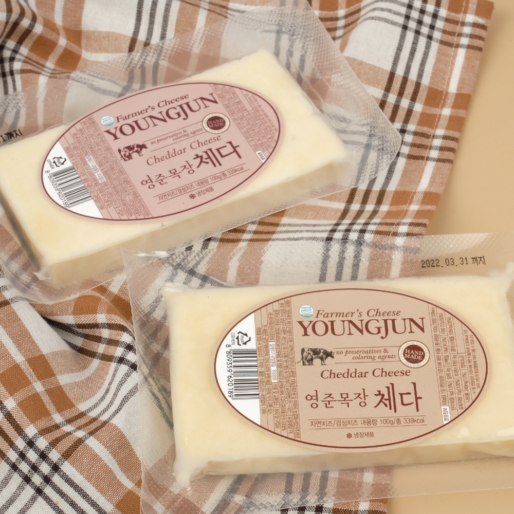 영준목장 수제 체다치즈 100g : 영준목장