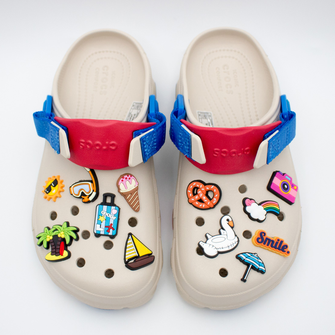 크록스 캠핑 지비츠 등산 여행 백패킹 LED 세트