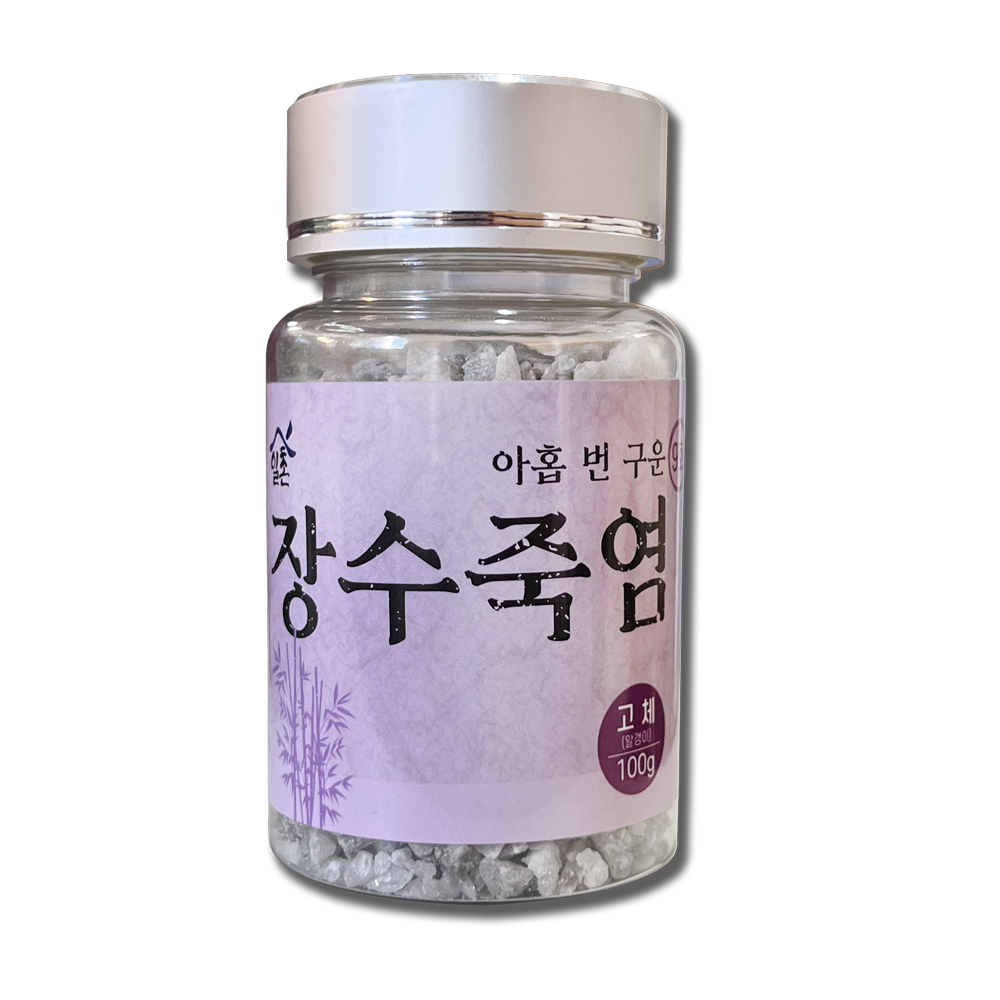 9번 구운 9회 장수죽염 알갱이(100g) 구죽염 용융 소금 - 상품 이미지