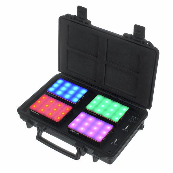 APUTURE 어퓨쳐 MC 4-Light 트래블 키트 유튜브 개인방송 촬영 조명 - 상품 이미지