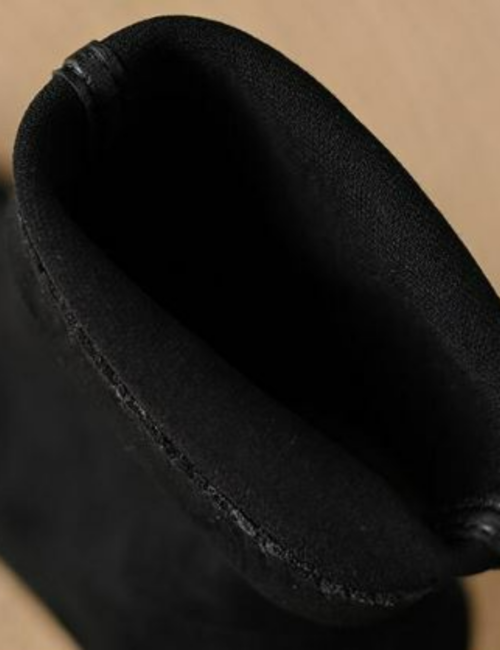 로이 큐빅 브로치 스웨이드 미들 앵클부츠힐7cm - 상세 이미지 3