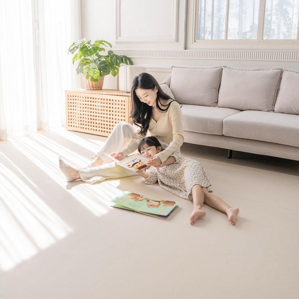 아가드 사뿐 아기 롤매트 PVC 1.4mx1m x 1.5cm 크림 층간소음 놀이방매트 - 상세 이미지 3