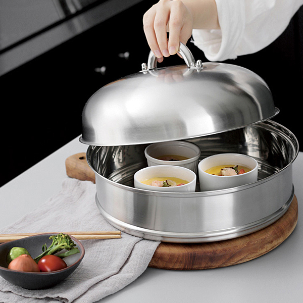 키친아트 인덕션 찜냄비 찜기 찜솥 2단 인덕션용 더블돔웍 - 상세 이미지 3