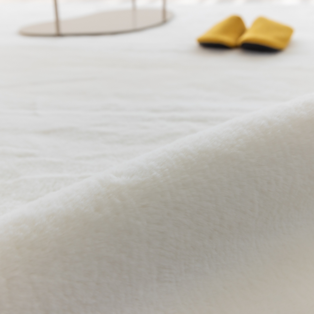 먼지없는 워셔블 장모 온감 러그 대형 거실 침실 원룸 에코퍼 화이트, 150x200