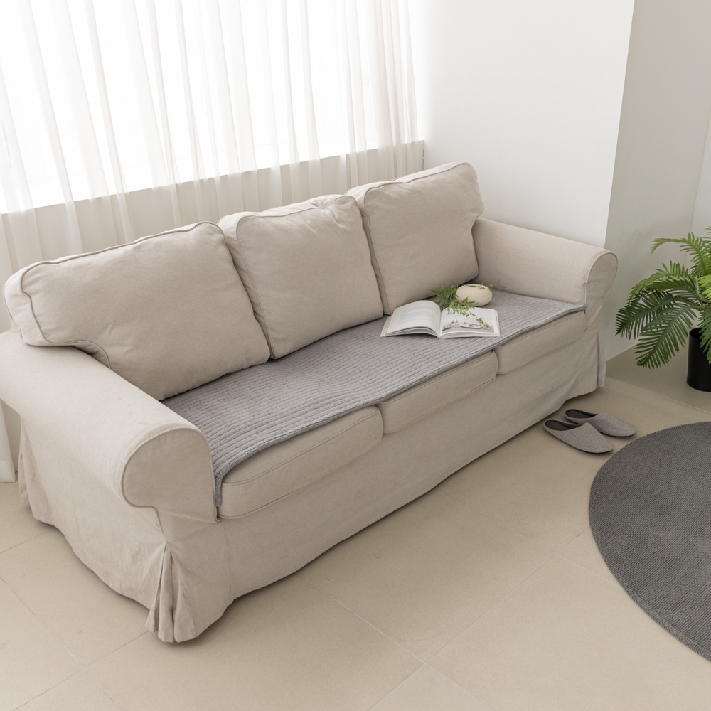 극세사 소파매트 돌 흙 넓은 3인용 60x180 쇼파패드