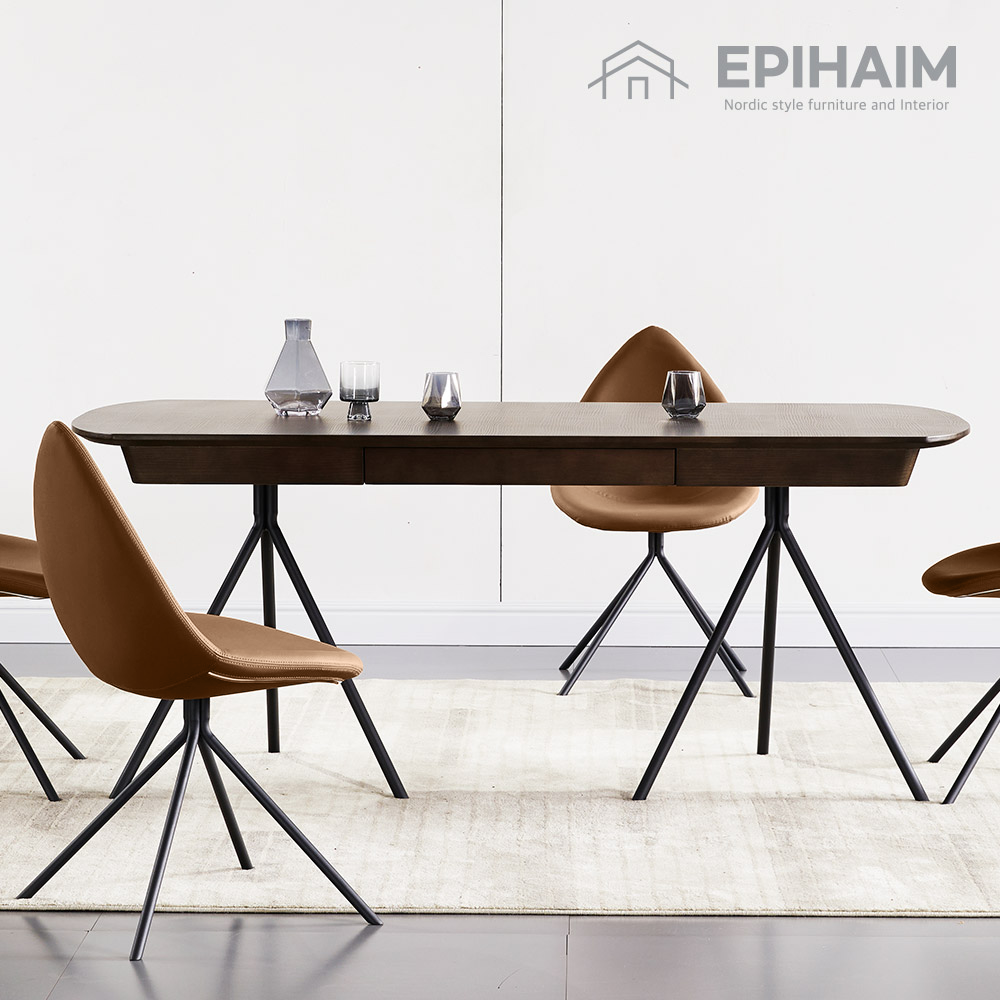 북유럽 오타와식탁 서랍 식탁 4인용 6인용 거실테이블 북미산 원목사용