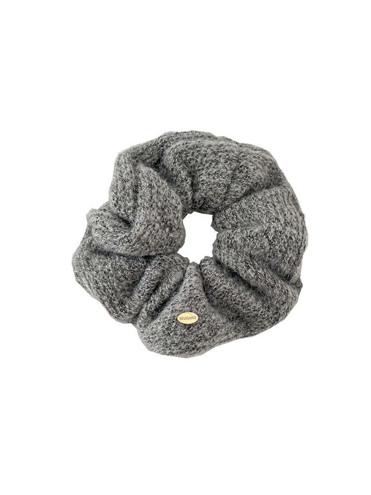 셀프러브 니트 스크런치 - 기본사이즈 겨울 여성 뜨개 머리끈 헤어끈 헤어슈슈 곱창밴드