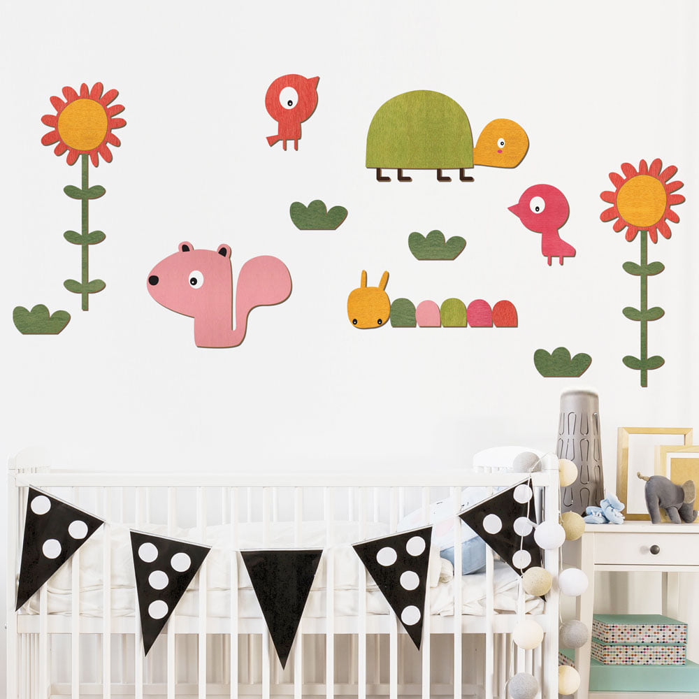 우드스티커 우리친구들 (컬러완제품) 어린이집실내인테리어 도서관꾸미기 - 상세 이미지 4