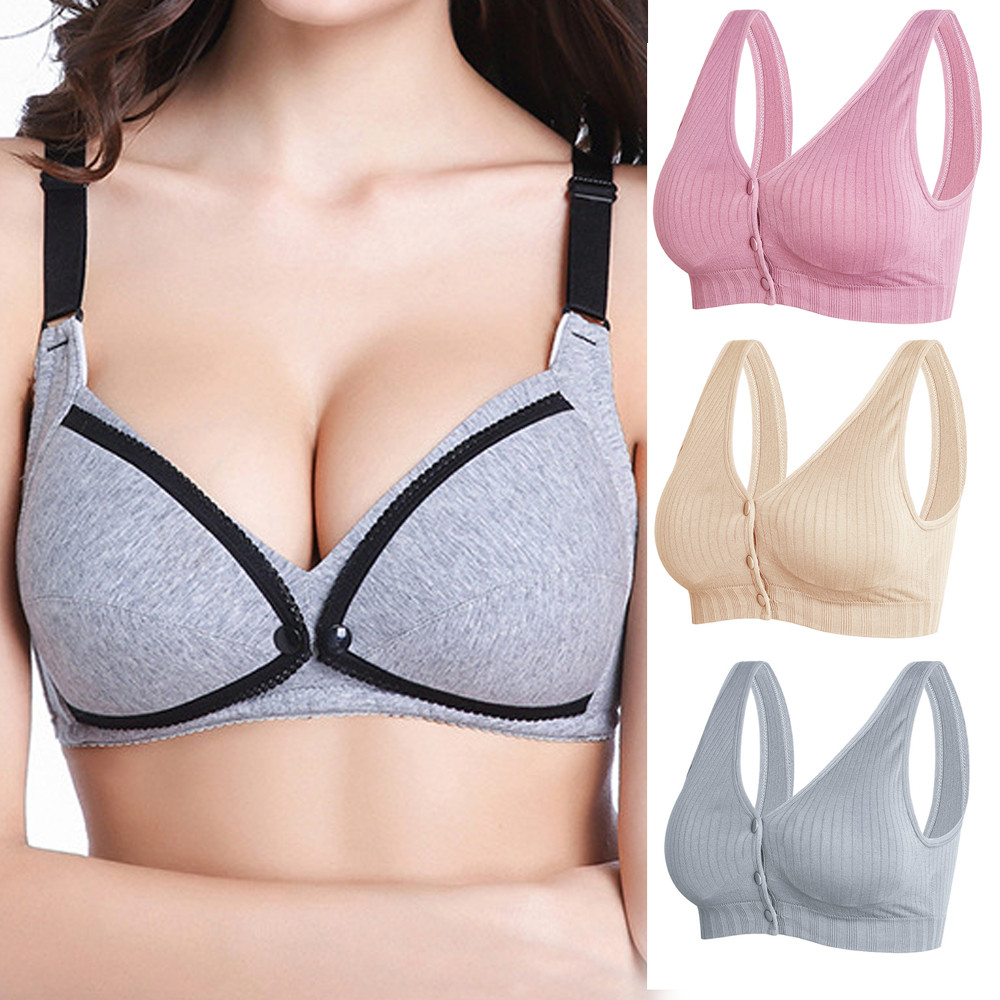 앞버튼 심리스 수유브라 빅사이즈 임산부 임부브라 노와이어 M L XL - 상세 이미지 2