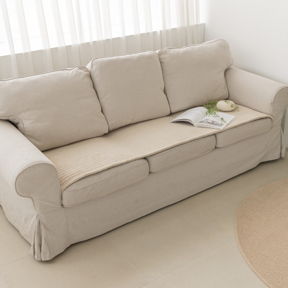 극세사 소파매트 돌 흙 넓은 3인용 60x180 쇼파패드