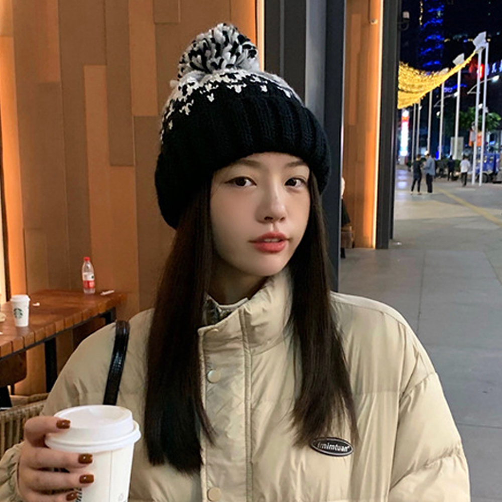 비니 방울 털 니트 비니모자 방한모 남자 여자 이미지 7