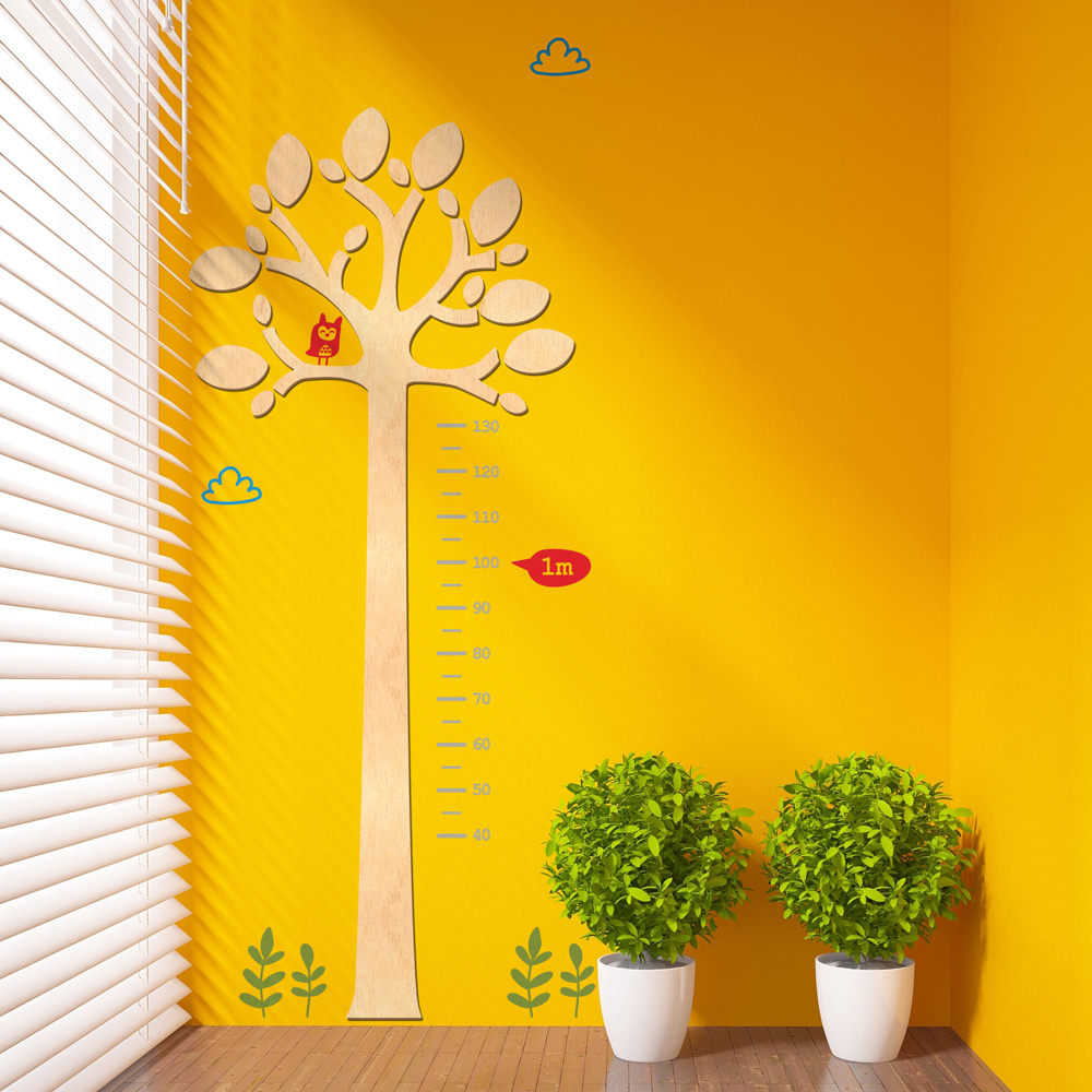 우드스티커 쑥쑥키재기나무 (반제품) 아기방벽지스티커 아기방인테리어 - 상세 이미지 4