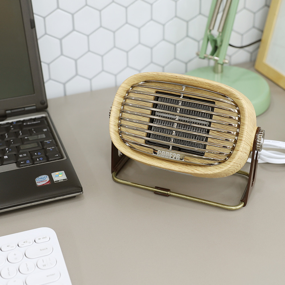 코드26 미니히터 우드 가정용 캠핑용 발난로 사무실난로