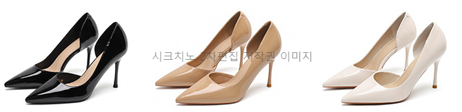 라페론 9cm 스틸레토 사이드오픈 에나멜 하이힐 구두 3color 상세 이미지 1