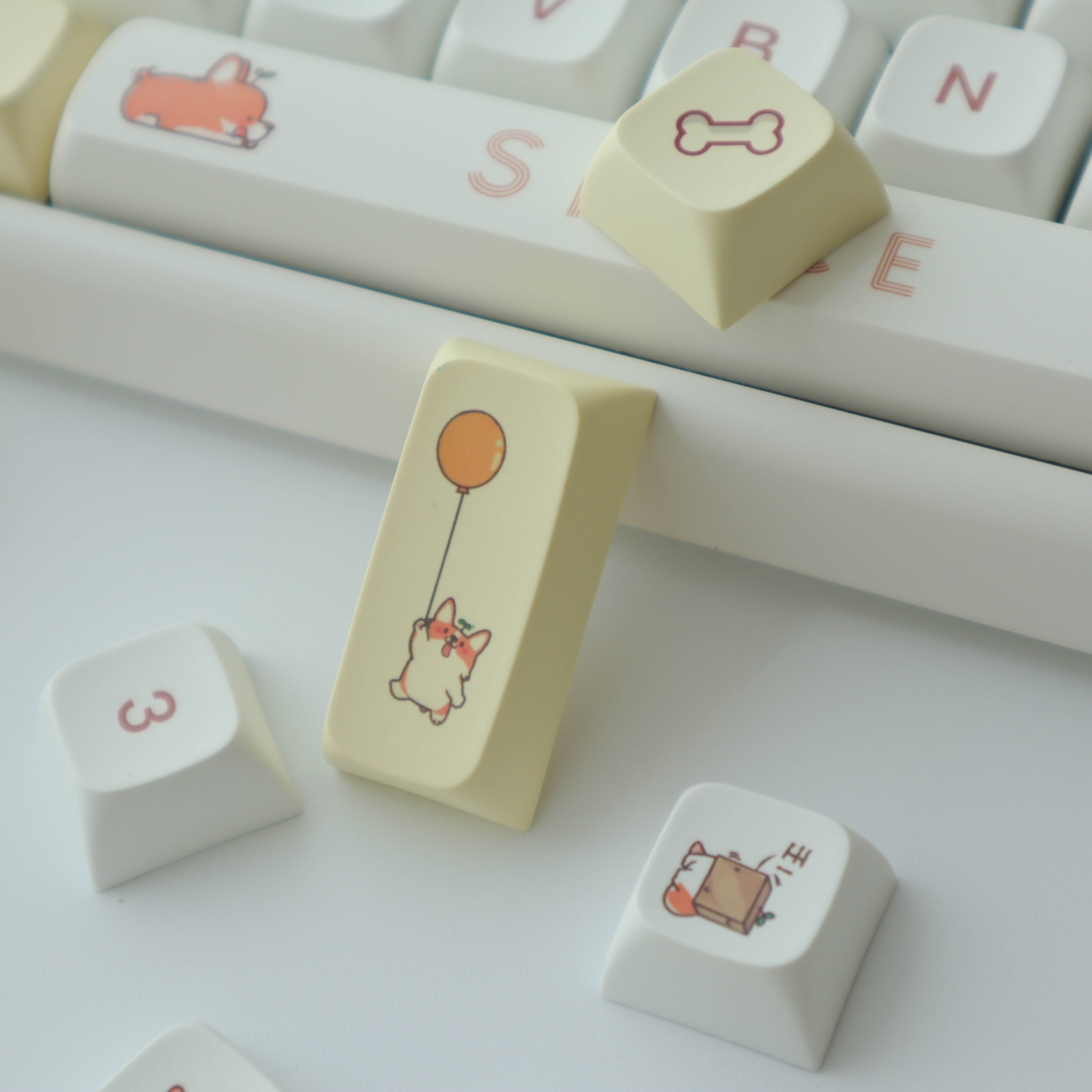 옐로우 코기 키캡 XDA PBT 기계식 키보드 키캡 - 상세 이미지 2