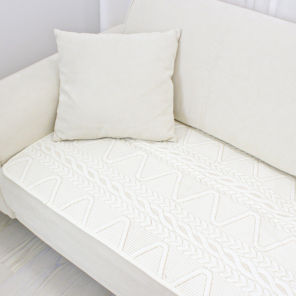 퀼팅 순면 논슬립 쇼파패드 누빔 흙 돌 넓은 돌쇼파토퍼 소파커버 단품 3인용 65x180