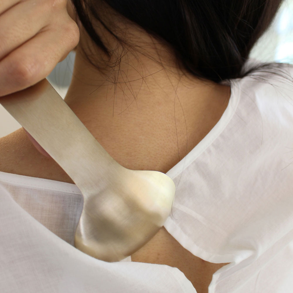 명성유기 방짜 롱미니국자 마사지기 유기괄사 (맛사지기) 은괄사 - 상세 이미지 4