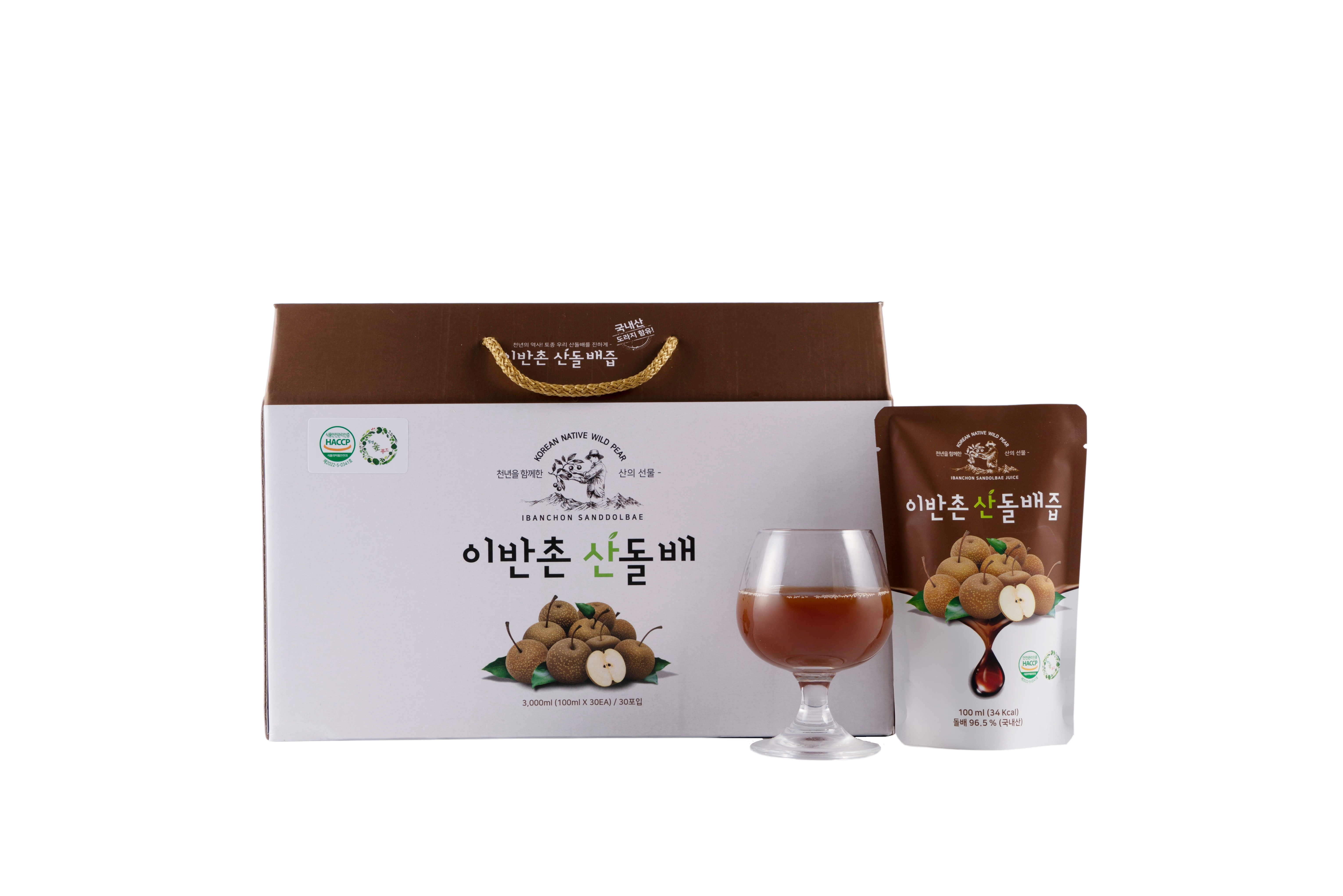 이반촌농원 돌배 산돌배 즙 100ml 10포,30포,50포 산돌배즙 - 상세 이미지 3