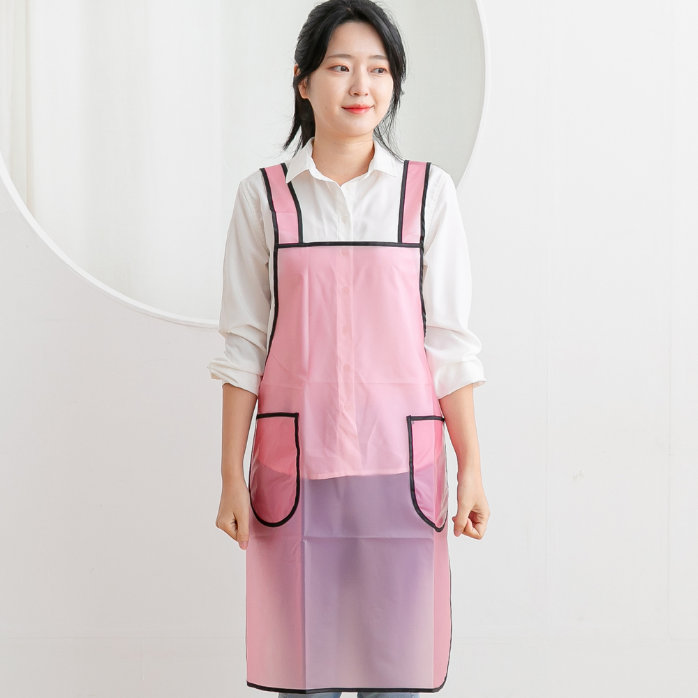 데코에버 우레탄 방수 앞치마 H형 식당 주방앞치마 비닐 김장