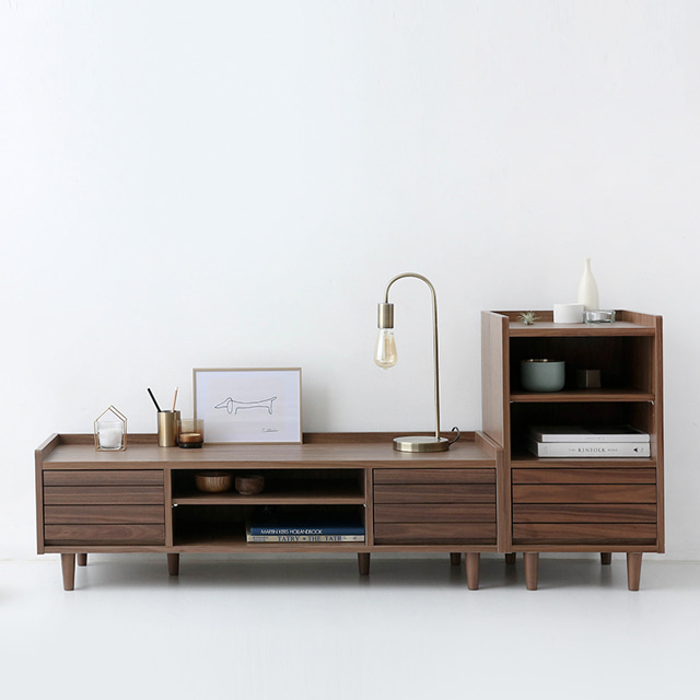 OSLON TV거실장 37120 TWM37120L 1200x398x370mm, 미들브라운 8992.6765