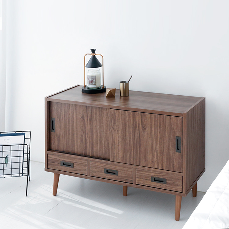 OSLON 콘솔수납장 BAM69100 995x400x690mm, 2단, 미들브라운 7404.2575 이미지 8