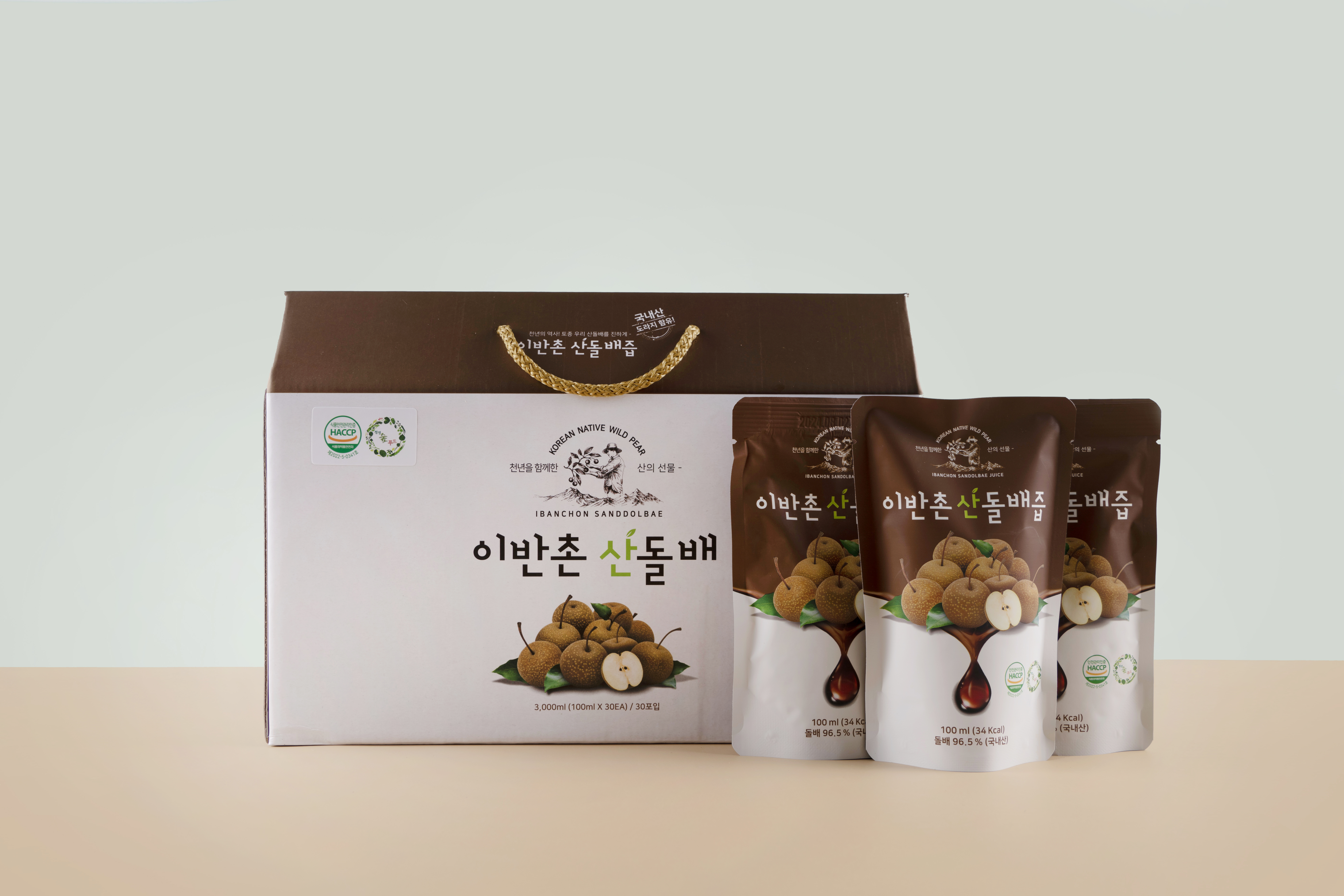 이반촌농원 돌배 산돌배 즙 100ml 10포,30포,50포 산돌배즙 - 상세 이미지 4