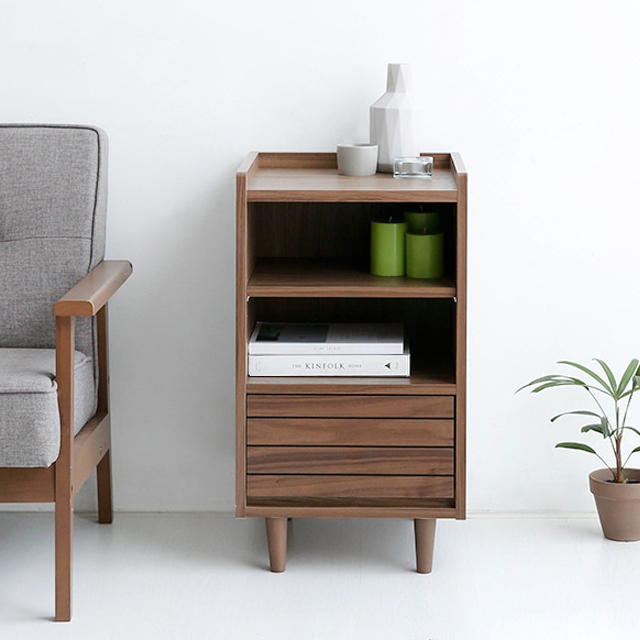 OSLON 사이드콘솔 3칸 TWM7040HO 400x400x710mm, 3단, 미들브라운 7169.2070 - 상세 이미지 4