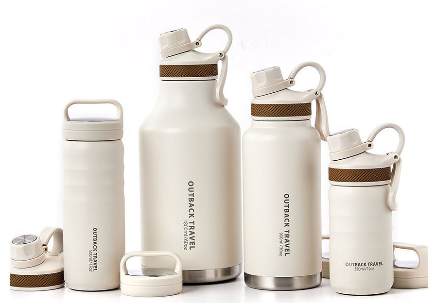 오슬로 2종뚜껑 트래블 스텐 미니 텀블러 보온 보냉 캠핑 헬스 등산 손잡이홀더 500ml - 상세 이미지 2