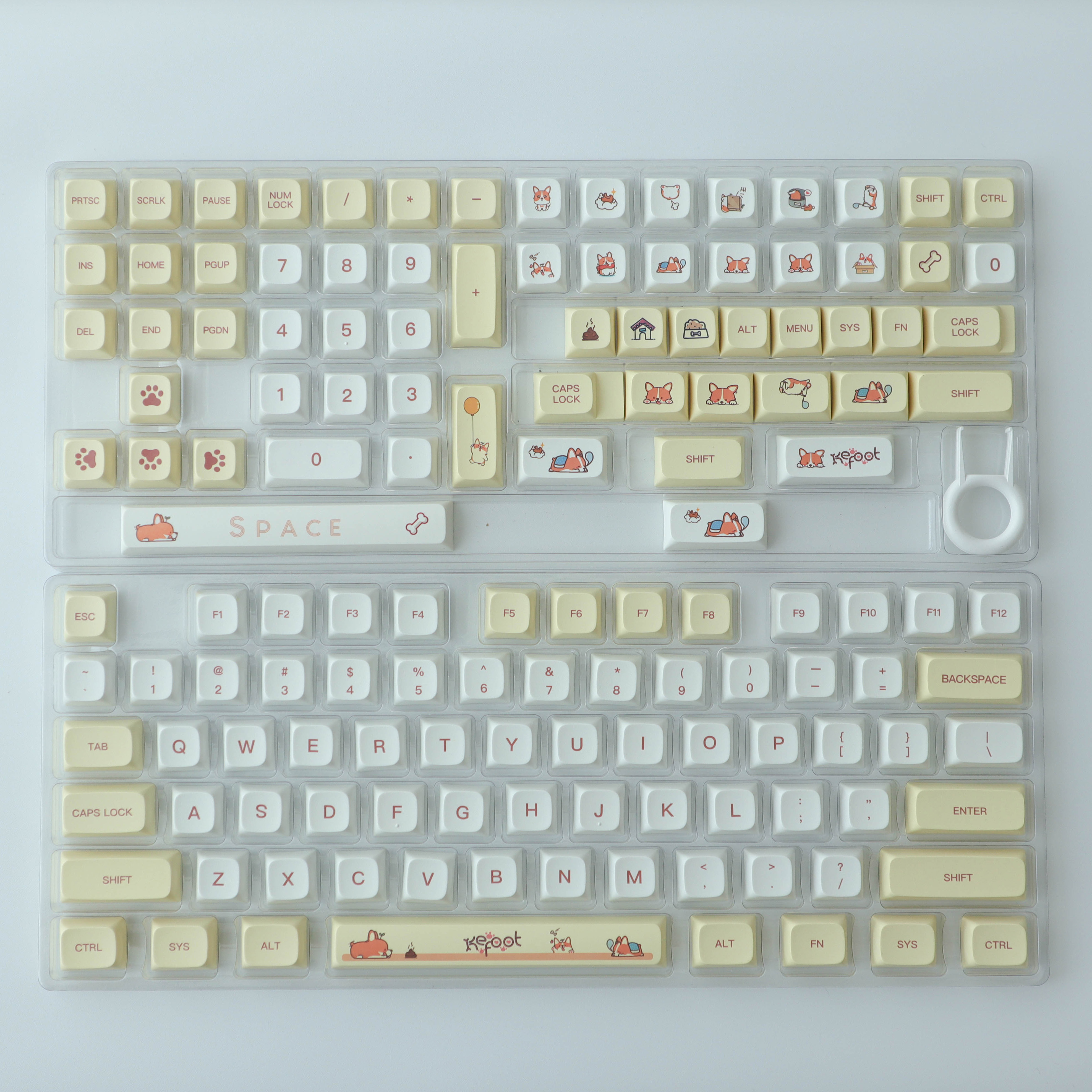 옐로우 코기 키캡 XDA PBT 기계식 키보드 키캡 이미지 6
