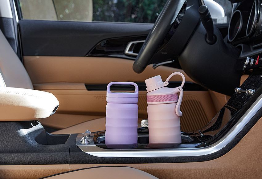 오슬로 2종뚜껑 트래블 스텐 미니 텀블러 보온 보냉 캠핑 헬스 등산 손잡이홀더 500ml - 상세 이미지 5