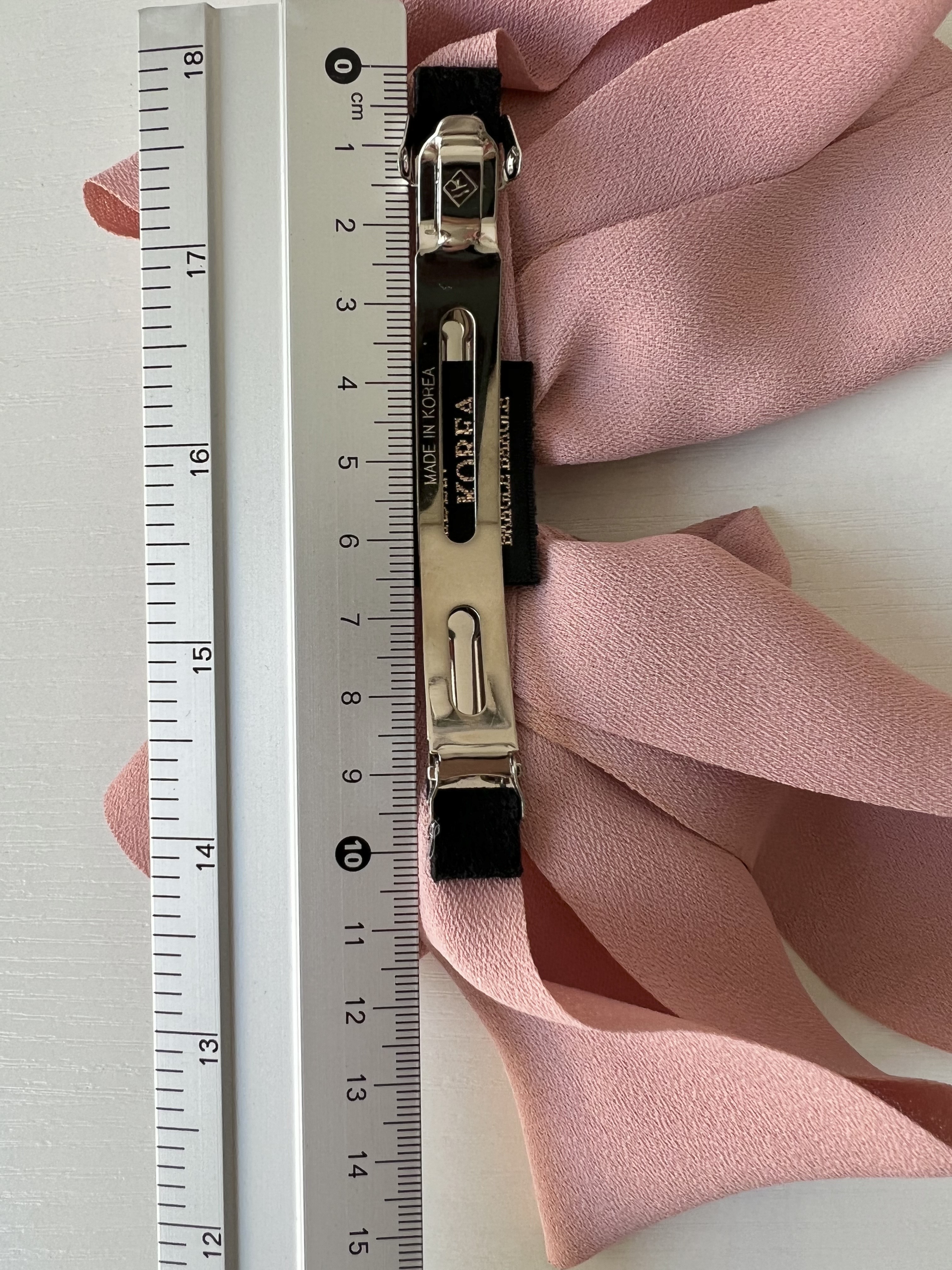 진주 쉬폰 리쉬 빅 리본자동핀 10cm 4컬러 이미지 7