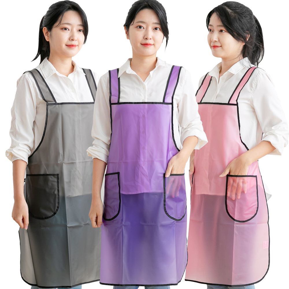 데코에버 우레탄 방수 앞치마 H형 식당 주방앞치마 비닐 김장