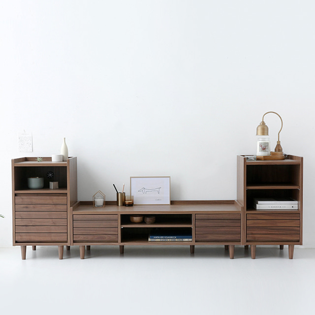 OSLON TV거실장 37120 TWM37120L 1200x398x370mm, 미들브라운 8992.6765