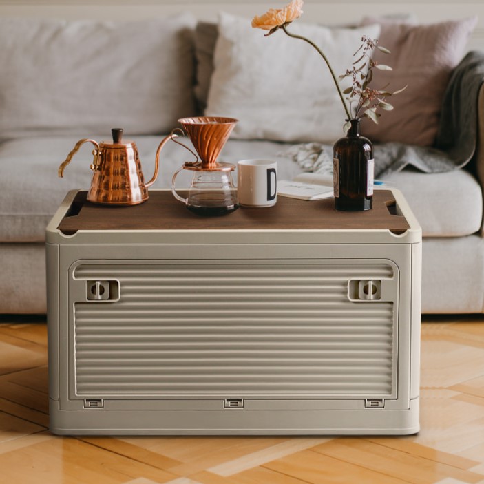 캠핑박스 폴딩 트렁크 카고박스 수납 테이블 접이식 84L