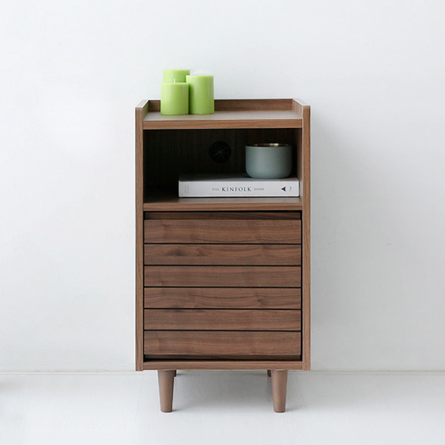 OSLON 사이드콘솔 2칸 TWM7040T 400x400x710mm, 2단, 미들브라운 2519.7787 - 상세 이미지 4