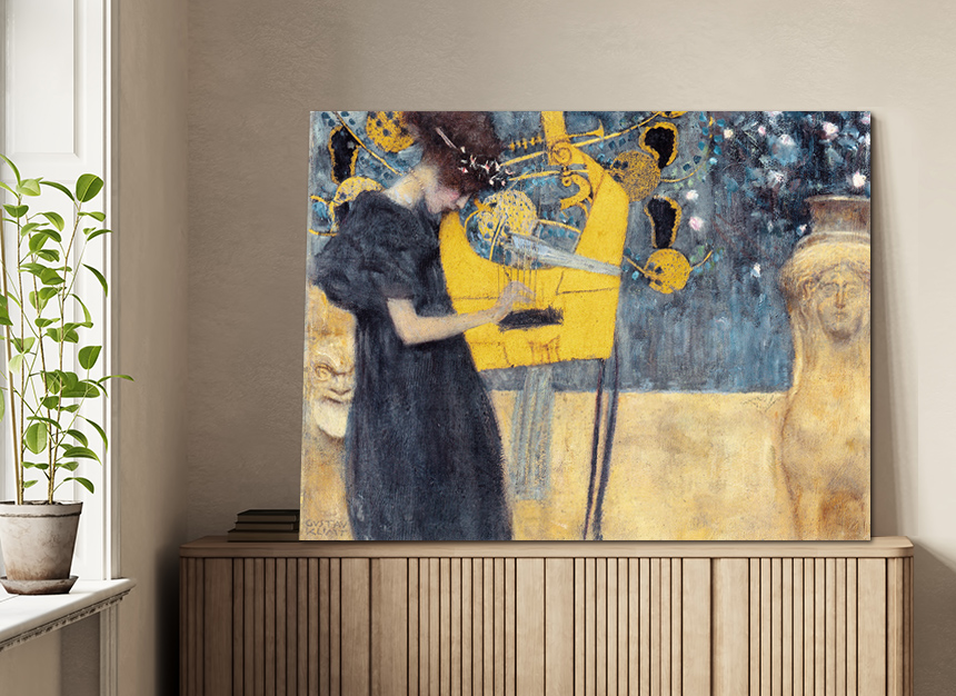 명화 클림트 뮤직 인테리어 그림 액자 중형 - 상세 이미지 2