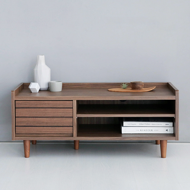 OSLON TV거실장 3790 TWM3790L 900x398x370mm, 미들브라운 9130.9169 이미지 6
