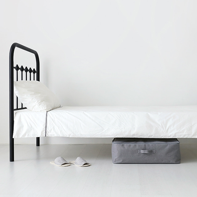 RINEN 패브릭수납함 KS1041STB 590mmx390mmx180mm, 1단, 그레이 4231.9531 - 상세 이미지 3