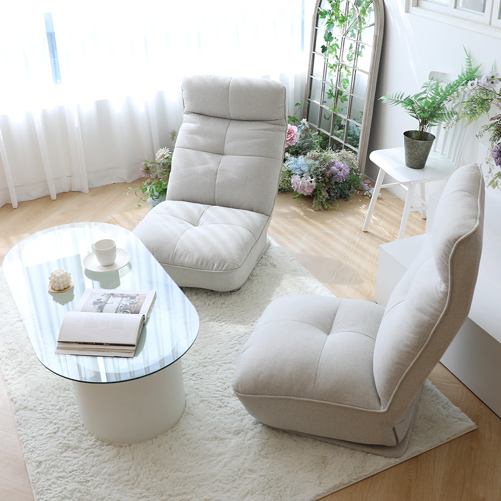 린백 좌식의자 1인용 휴대용 접이식 리클라이너 앉은뱅이 등받이 의자