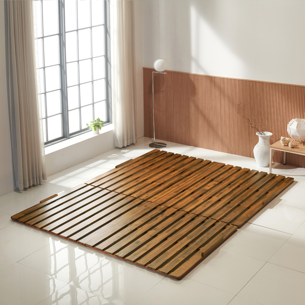 아카시아 원목 매트리스 깔판 패밀리 무헤드형, Q(퀸), 월넛