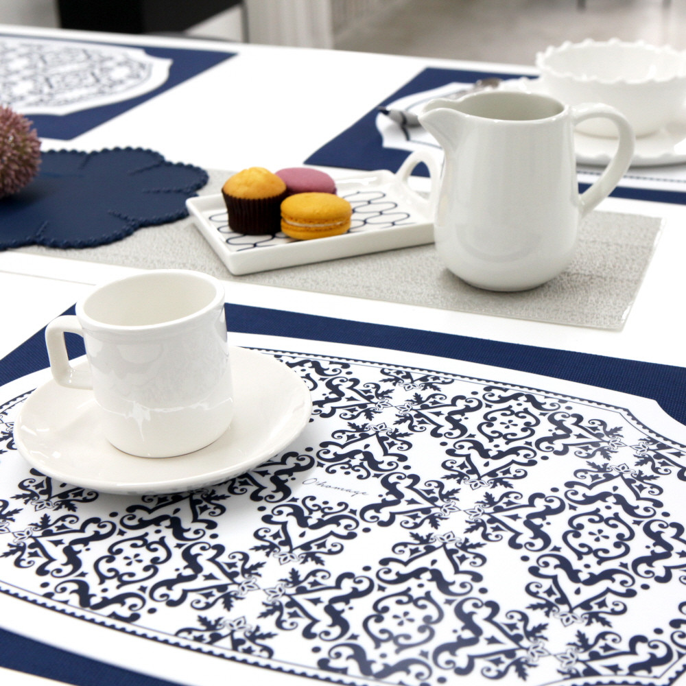 오마주 실리콘 테이블매트 스페니쉬 화이트