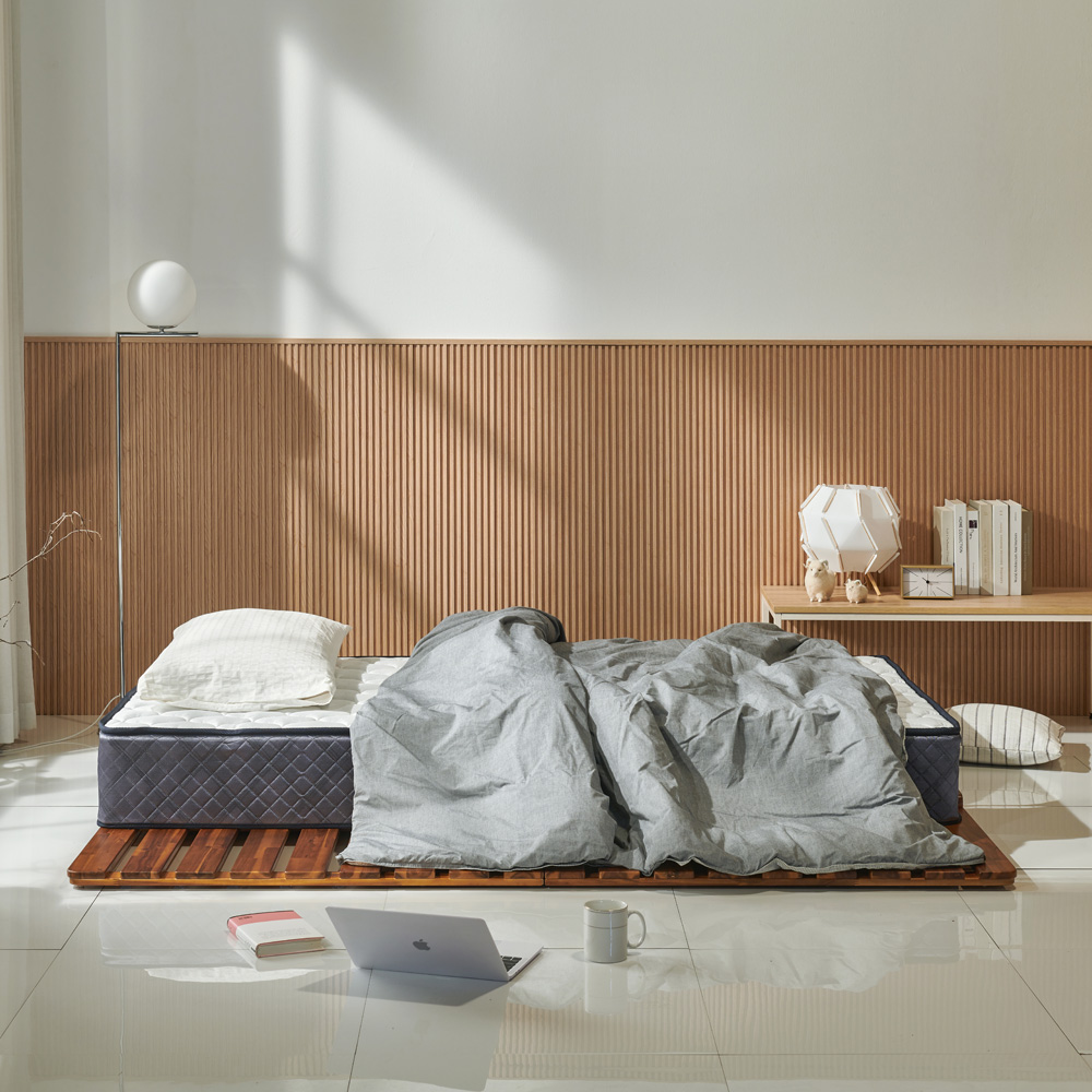 아카시아 원목 매트리스 깔판 패밀리 무헤드형, Q(퀸), 월넛