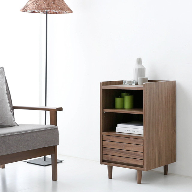 OSLON 사이드콘솔 3칸 TWM7040HO 400x400x710mm, 3단, 미들브라운 7169.2070 - 상세 이미지 3