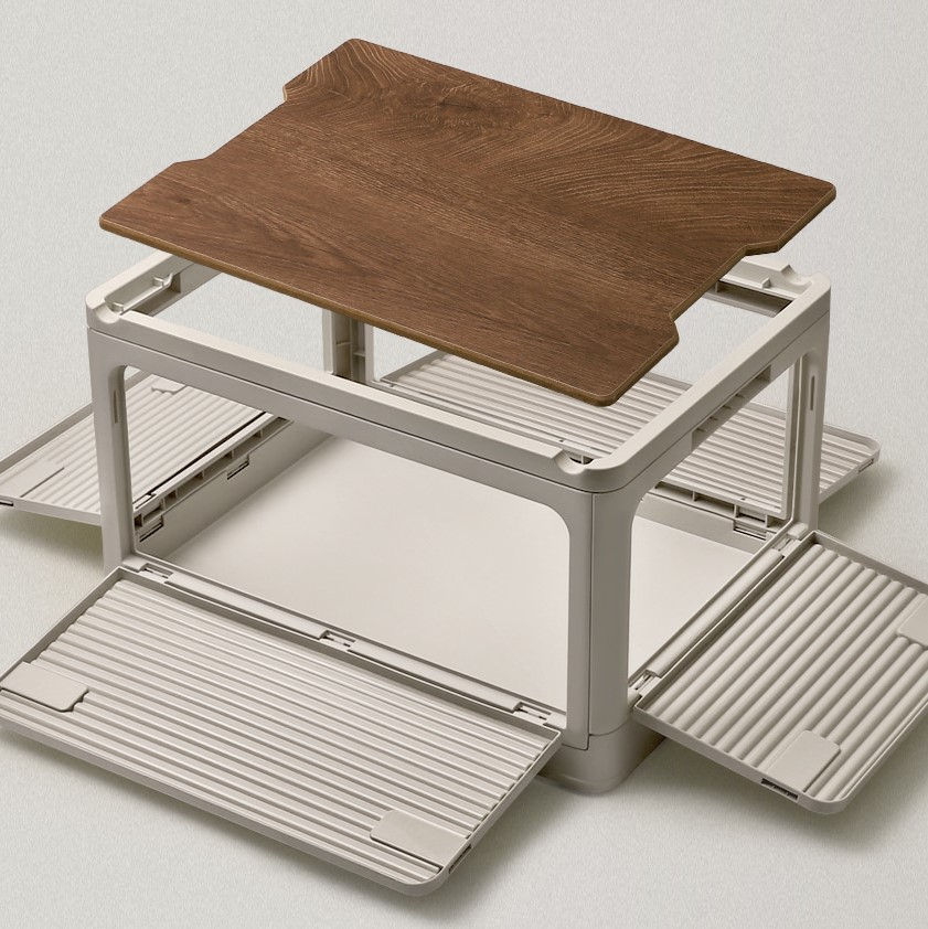 캠핑박스 폴딩 트렁크 카고박스 수납 테이블 접이식 84L