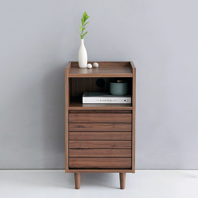 OSLON 사이드콘솔 2칸 TWM7040T 400x400x710mm, 2단, 미들브라운 2519.7787 - 상세 이미지 2