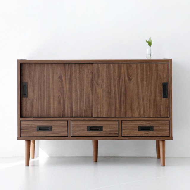 OSLON 콘솔수납장 BAM69100 995x400x690mm, 2단, 미들브라운 7404.2575 - 메인 이미지