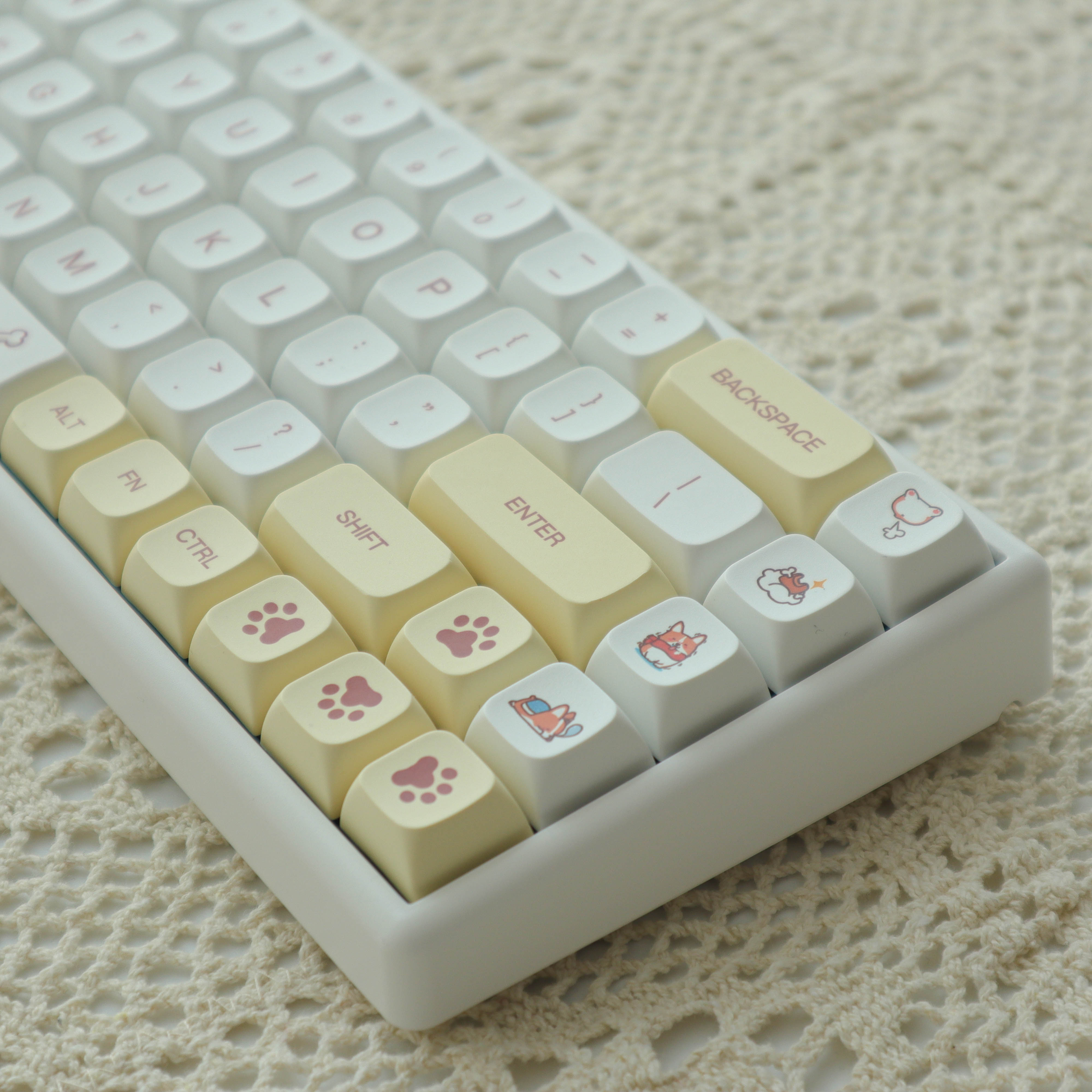 옐로우 코기 키캡 XDA PBT 기계식 키보드 키캡 - 상세 이미지 4