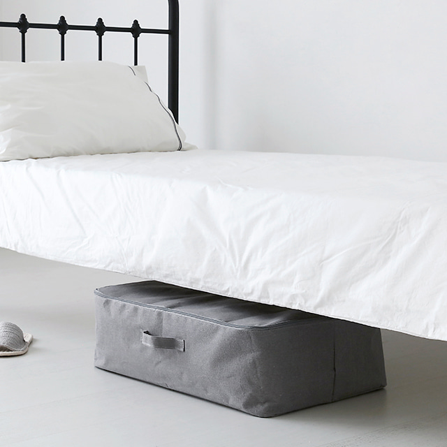 RINEN 패브릭수납함 KS1041STB 590mmx390mmx180mm, 1단, 그레이 4231.9531 - 상세 이미지 2